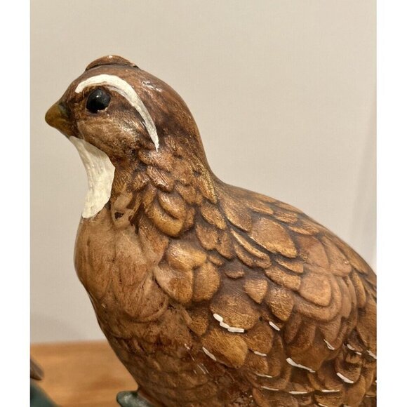 Vintage 60s Ceramic Quail Figurines Holland Mold Set of 2 Hand Painted - Picture 6 of 8